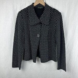 For Cynthia Polka Dot Wool Blend Button Closure Classic Retro Sweater Womens PL